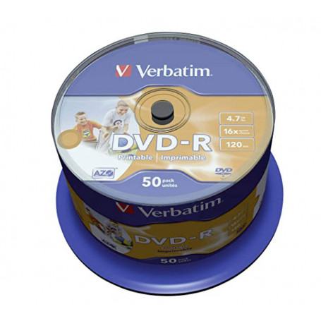 Pack de 50 DVD-R VERBATIM (64088) à 125,00 MAD - linksolutions.ma MAROC