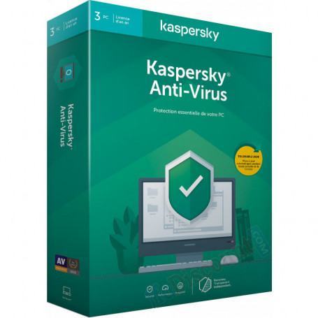 Kaspersky Anti-virus 2020 - 3 Postes /1 an (KL11718BCFS-20FFPMAG) - prix MAROC 
