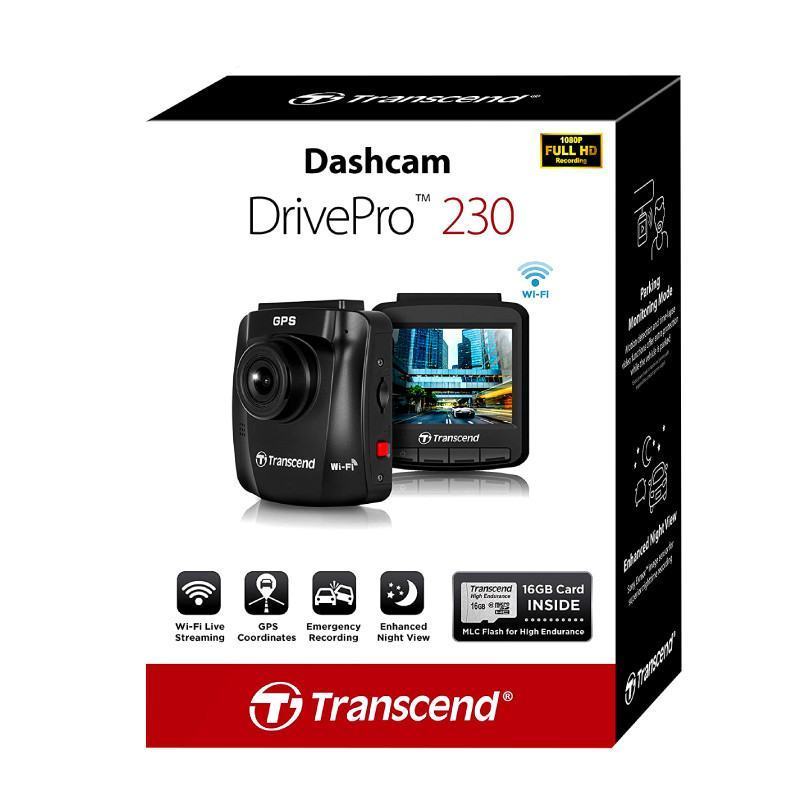 APPAREIL PHOTO  TRANSCEND  Camera pour voiture Transcend Dashcam DrivePro230 1080p prix maroc