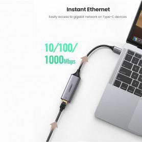 Adaptateur réseau - USB-C to Gigabit Ethernet - Ugreen 50737 (50737) - prix MAROC 