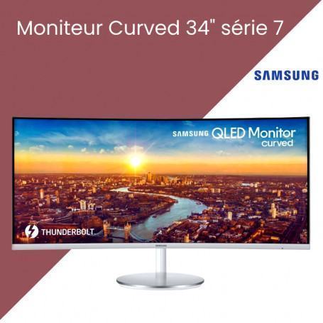 Ecrans  SAMSUNG  SAMSUNG  Moniteur Curved 34" série 7 Blanc prix maroc