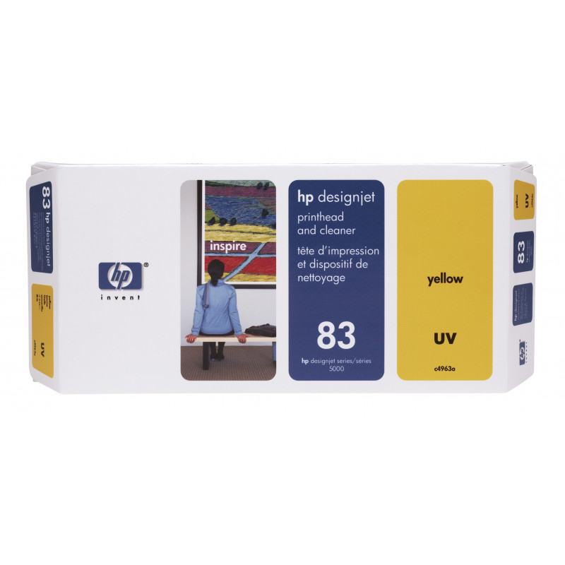 HP 83 tête d'impression UV et dispositif de nettoyage de tête d'impression DesignJet jaune (C4963A) à 2 583,00 MAD - linksolutio