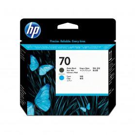 Cartouche  HP  HP 70 tête d'impression DesignJet noir mat et cyan prix maroc