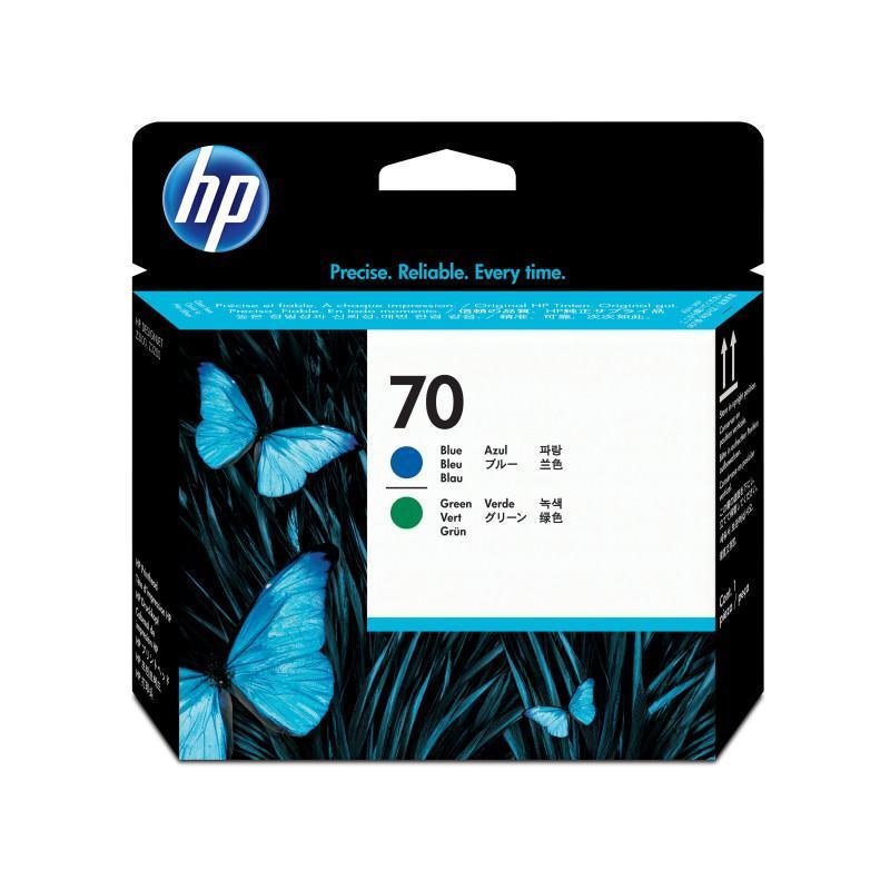 Cartouche  HP  HP 70 tête d'impression DesignJet bleue et verte prix maroc