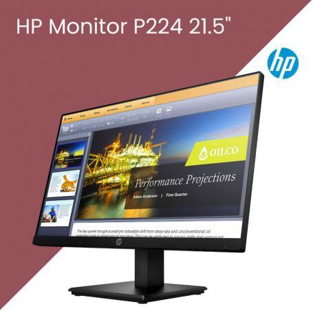 Ecrans  HP  HP P224 54,6 cm (21.5") 1920 x 1080 pixels Full HD LED Noir prix maroc