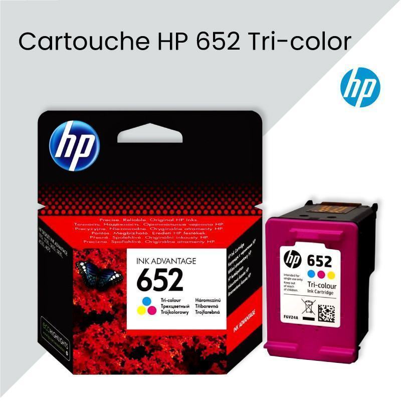 HP F6V24AE - Cartouche 652 Tri-color Encre Original Advantage (F6V24AE) - prix MAROC 