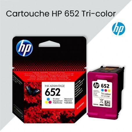 HP F6V24AE - Cartouche 652 Tri-color Encre Original Advantage (F6V24AE) - prix MAROC 