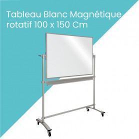 Tableau Blanc Magnétique rotatif 100 x 150 Cm (QR0603-999) à 2 800,00 MAD - linksolutions.ma MAROC