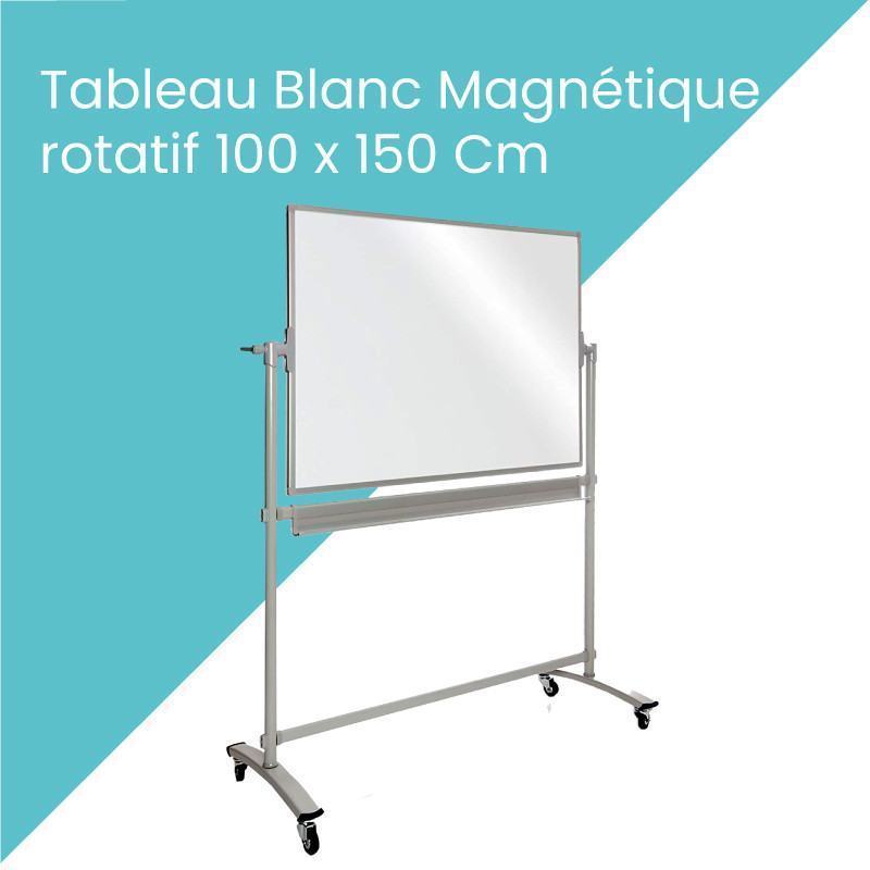 Tableau Blanc Magnétique rotatif 100 x 150 Cm (QR0603-999) à 2 800,00 MAD -  linksolutions.