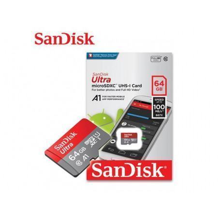 Carte memoire  SANDISK  Carte Memoire Ultra micro SDXC 64GB prix maroc