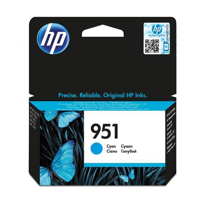 Cartouche  HP  HP 951 Cyan Original Ink Cartridge cartouche d'encre Rendement standard prix maroc