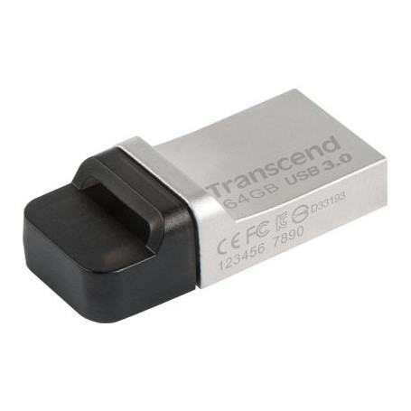 Clé USB  TRANSCEND  TRANSCEND OTG 32GB JetFlash 880 - Silver Plating prix maroc