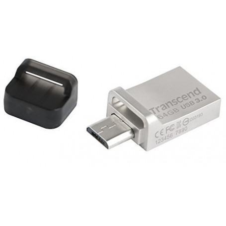 Clé USB  TRANSCEND  TRANSCEND OTG 64GB JetFlash 880 - Silver Plating prix maroc
