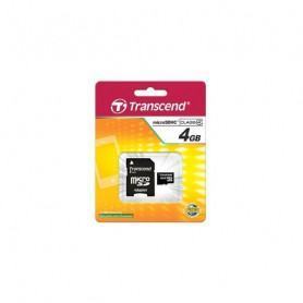 Carte memoire  TRANSCEND  4GB microSDHC CARD Class 4(SD 2.0) w/adapter prix maroc