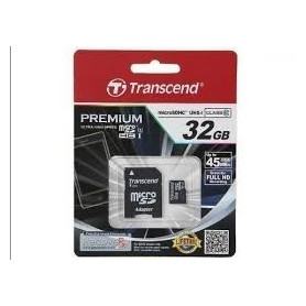 Carte memoire  TRANSCEND  32GB MicroSDHC CARD (Class10) w/adapter prix maroc