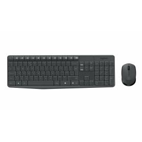 Clavier et Souris  LOGITECH  Mk235 wireless Keyboard and Mouse - GREY FRA - prix maroc