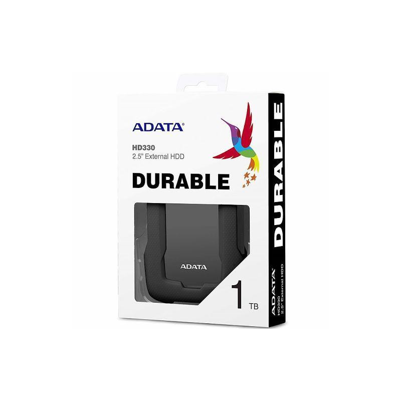Externe HDD  ADATA  ADATA HD330-1TB USB 3.1-ANTI CHOC SLIM BLACK -GARANTIE 36 MOIS prix maroc