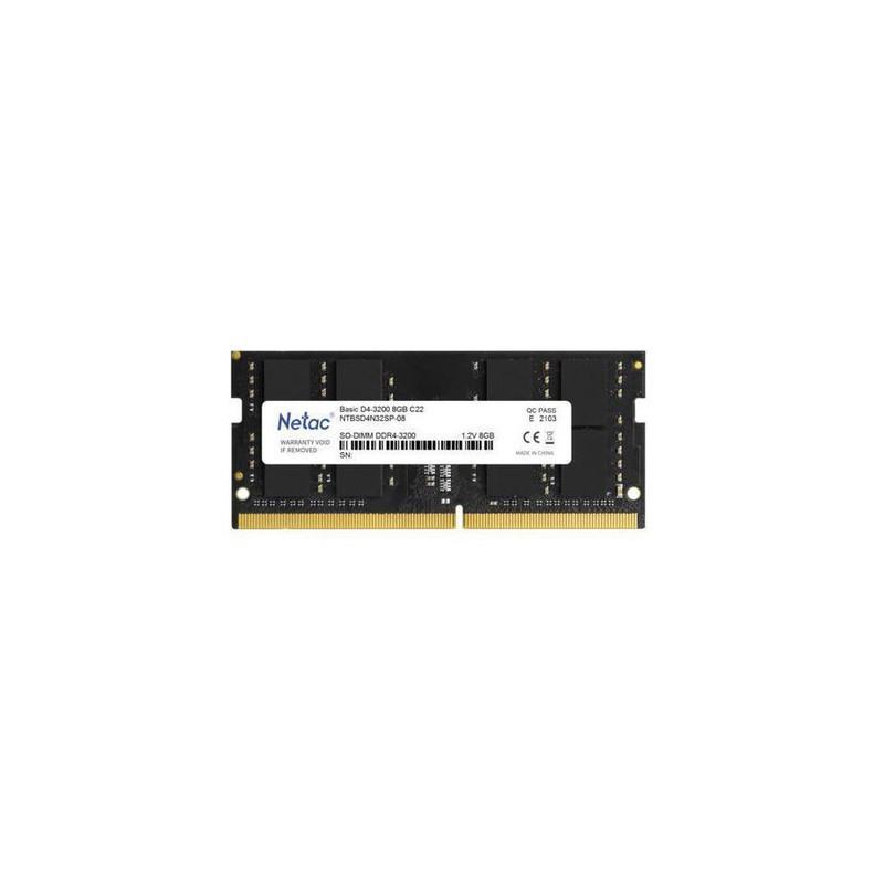 Barrette mémoire NETAC 8GB DDR4-3200 SODIMM (NTBSD4N32SP-08) - prix MAROC 