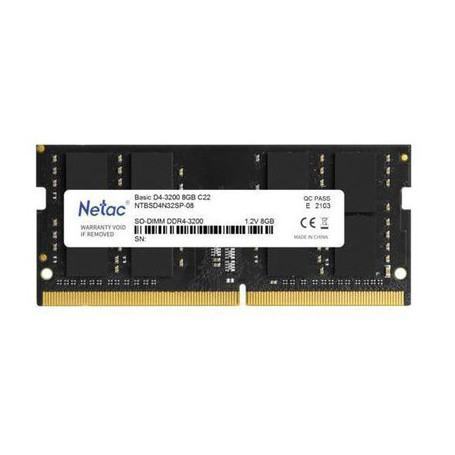 Barrette mémoire NETAC 8GB DDR4-3200 SODIMM (NTBSD4N32SP-08) - prix MAROC 