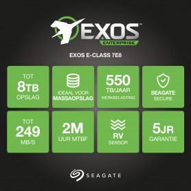 Seagate Exos 7E8 3.5 HDD 8 To ENTREPRISE HDD 3.5" SATA 6GB/S - 7200 TPM (ST8000NM0055) - prix MAROC 