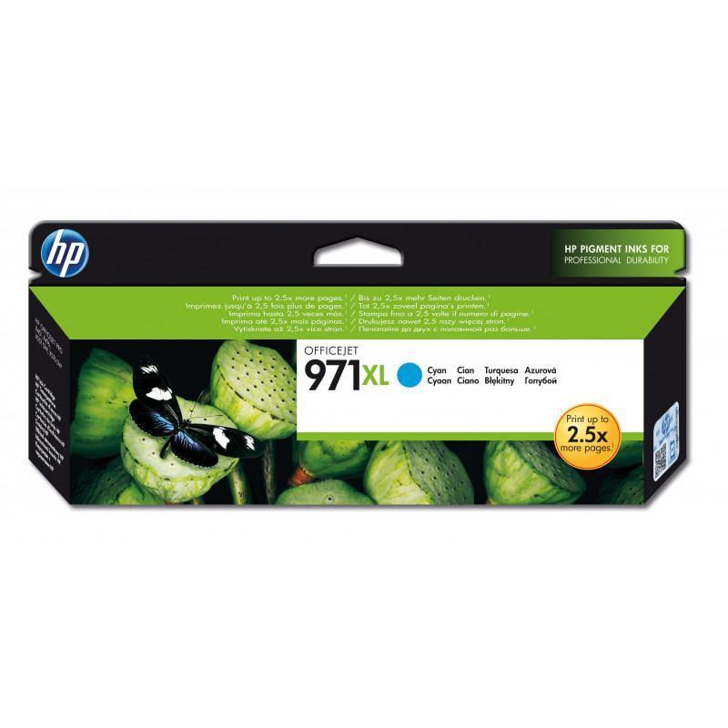 Cartouche  HP  HP 971XL cartouche d'encre cyan grande capacité authentique prix maroc