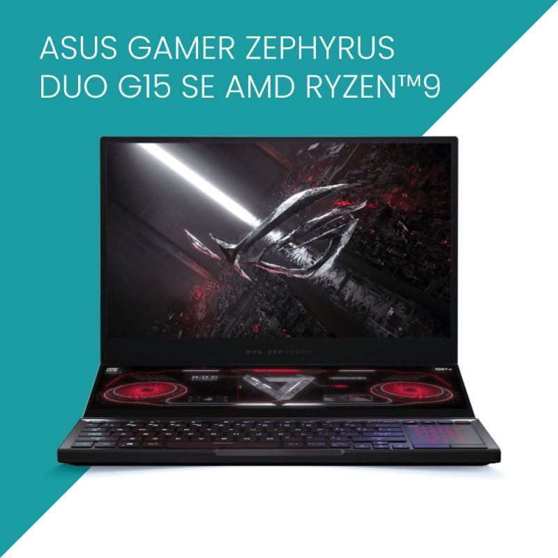 ASUS GAMER ZEPHYRUS DUO G15 SE  AMD Ryzen™9-5900HX 15.6" 32Go 1To SSD Windows 10 (90NR04N1-M04120) à 37 873,00 MAD - linksolutio
