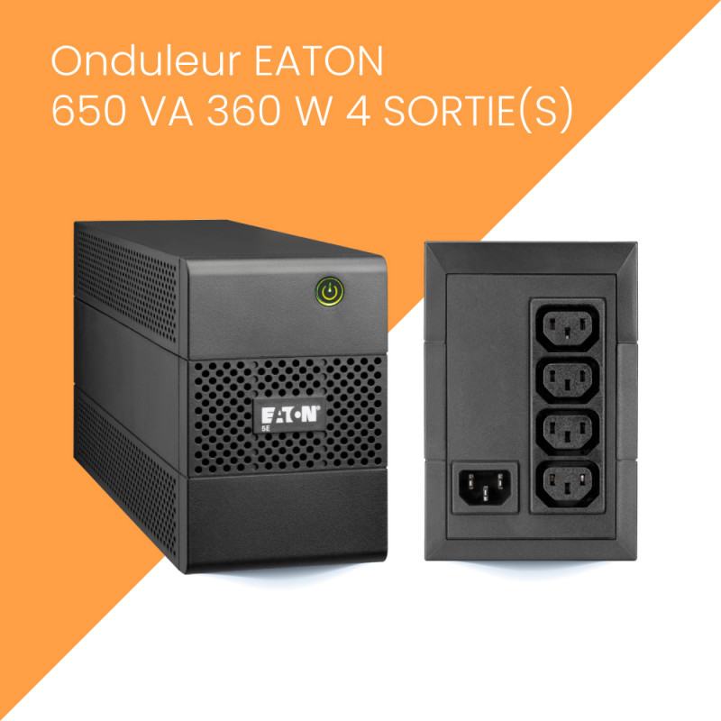 Eaton 5E650I alimentation d'énergie non interruptible Interactivité de ligne 650 VA 360 W 4 sortie(s) CA (5E650I) - prix MAROC 
