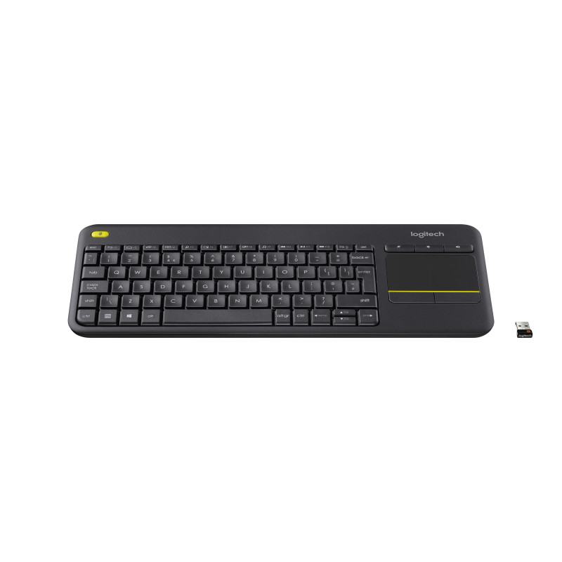 Logitech Wireless Touch Keyboard K400 Plus clavier RF sans fil AZERTY Français Noir (920-007129) à 680,00 MAD - linksolutions.ma