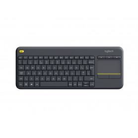 Logitech Wireless Touch Keyboard K400 Plus clavier RF sans fil AZERTY Français Noir (920-007129) à 680,00 MAD - linksolutions.ma