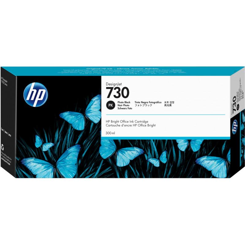 HP Cartouche d’encre 730 DesignJet noir photo, 300 ml (P2V73A) - prix MAROC 