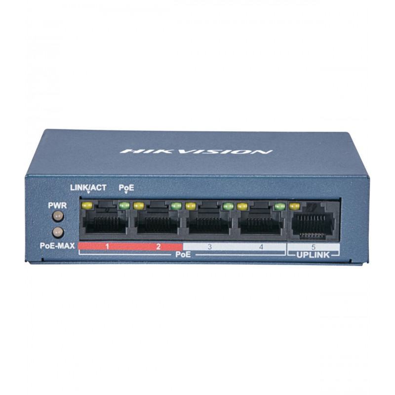 HIKVISION 5 Ports switch 10/100 POE 12M. (DS-3E0105P-E-M-B) - prix MAROC 
