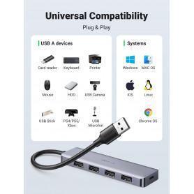 Convertisseur | Adaptateur | Multiport | Hub USB 4 Ports 4-EN-1 - UGREEN (50985) (50985) - prix MAROC 
