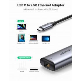 Adaptateur Ethernet USB-C vers RJ45 2.5G - UGREEN (70446) (70446) - prix MAROC 