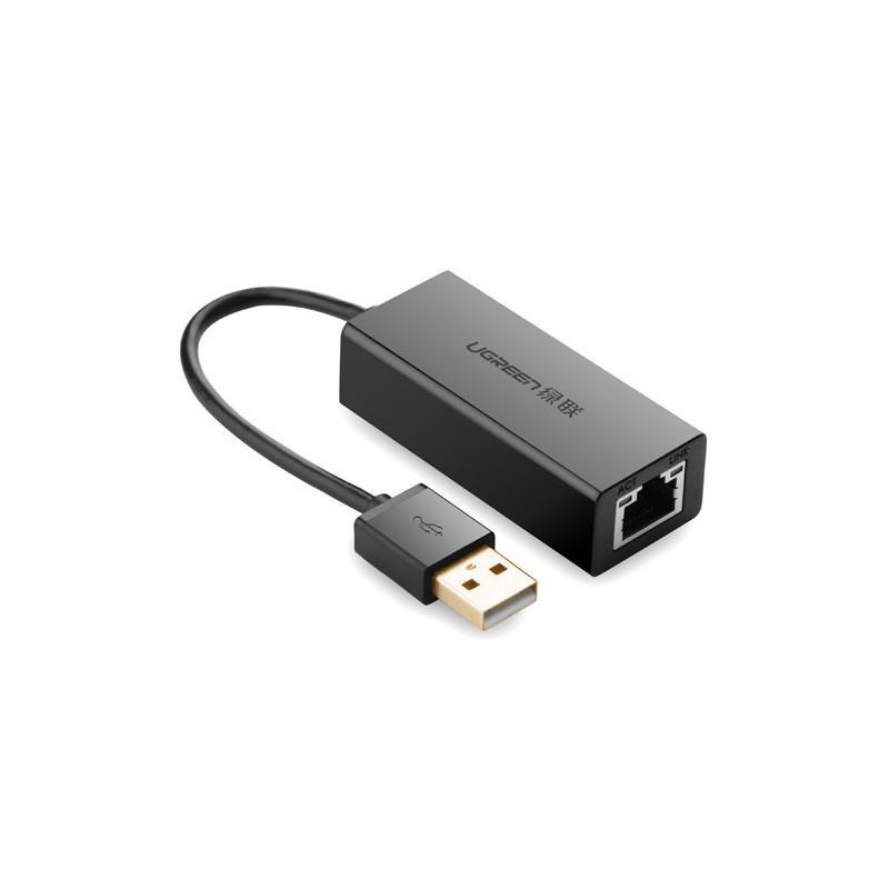 Adaptateur USB 2.0 to RJ45 Noir - 20254 UGREEN (20254) - prix MAROC 