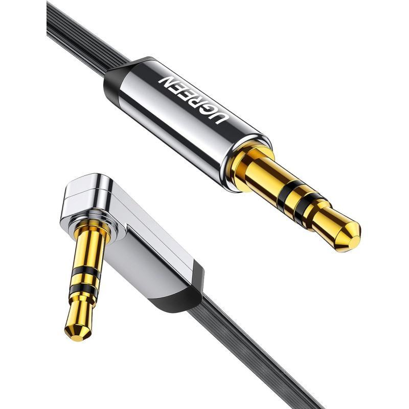 Câble audio jack 3.5mm Male vers Male plat à angle Câble 1.5M - 10598 UGREEN (10598) - prix MAROC 