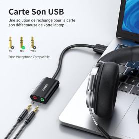 Adaptateur USB-A vers port Jack audio 3.5 mm - 80864 UGREEN (80864) - prix MAROC 
