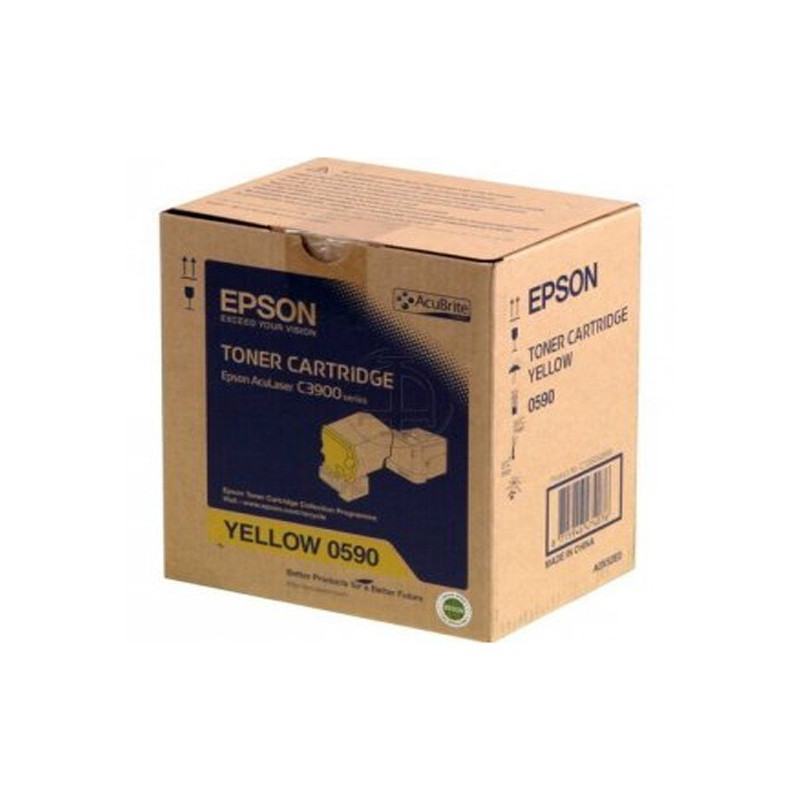 Toner jaune Epson Séries AcuLaser C3900N/ CX37DN (6 000 p) (C13S050590) - prix MAROC 