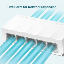 TP-Link LS1005 commutateur réseau Non-géré Fast Ethernet (10/100) Blanc (LS1005) - prix MAROC 