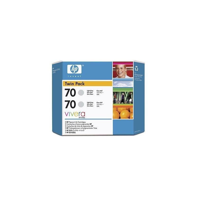 HP 70 2-pack 130-ml Light Gray Ink Cartridges (CB342A) (CB342A) - prix MAROC 