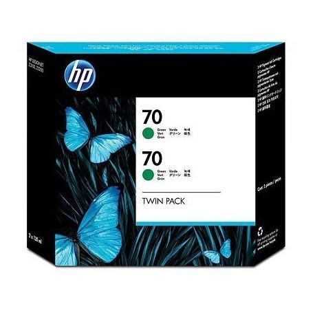 Cartouche  HP  HP 70 2-pack 130-ml Green Ink Cartridges (CB348A) prix maroc