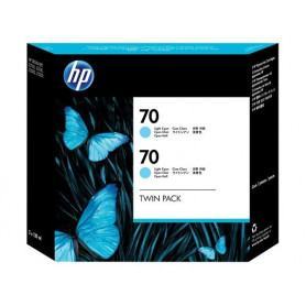 HP 70 2-pack 130-ml Light Cyan Cartouches (CB351A) - prix MAROC 