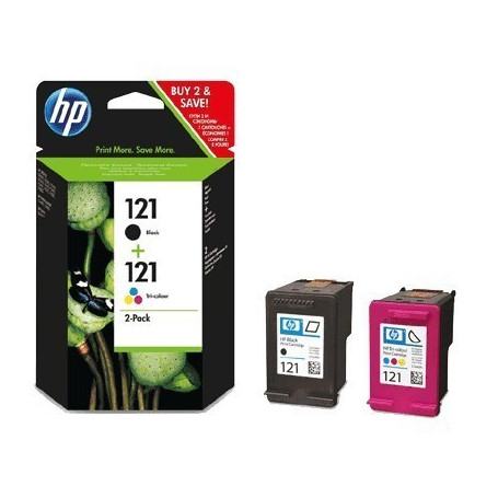 Cartouche  HP  HP 121 pack de 2 cartouches d'encre noir/trois couleurs authentiques(CN637HE) (CN637HE) prix maroc
