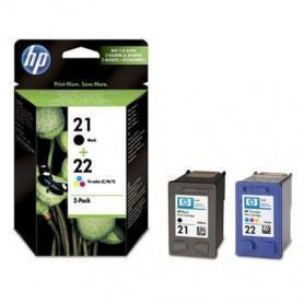 Cartouche  HP  HP 21 (noir) /HP 22 (trois couleurs) pack de 2 cartouches d'encre authentiques (SD367AE) prix maroc