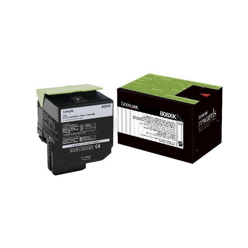 Lexmark 808XK Black Extra High Yield Toner Cartridge (80C8XK0) (80C8XK0) à 1 561,00 MAD - linksolutions.ma MAROC