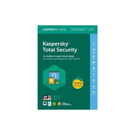 KASPERSKY Total Security 2018 5 postes Multi-Devices - 1 an (KL1919FBEFS-8MAG) (KL1919FBEFS-8MAG) - prix MAROC 