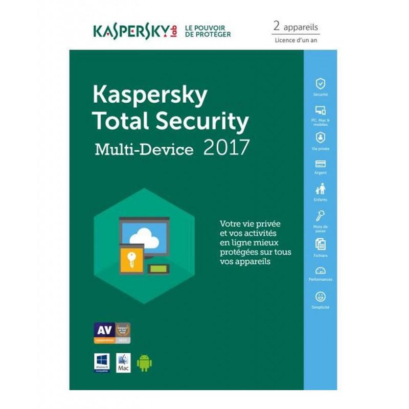 Kaspersky Total Security 2017 2Postes - 1An Multi-Devices (KL1919FBBFS-7MAG) (KL1919FBBFS-7MAG) à 192,00 MAD - linksolutions.ma 