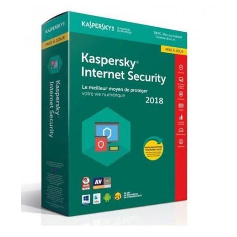 Antivirus et Sécurité  KASPERSKY  KASPERSKY Internet Security 2018 - 10 POSTES 1 an (KL1941FBKFS-8MAG) prix maroc