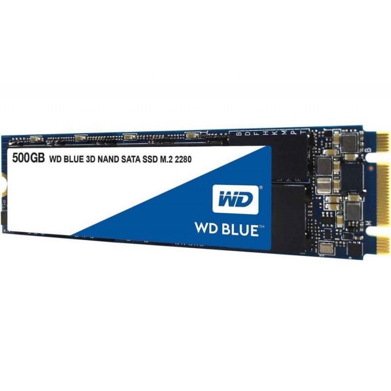 WESTERN DIGITAL - DISQUE DUR Interne SSD Blue M.2 2280 3D NAND 500Go (WDS500G2B0B) - prix MAROC 