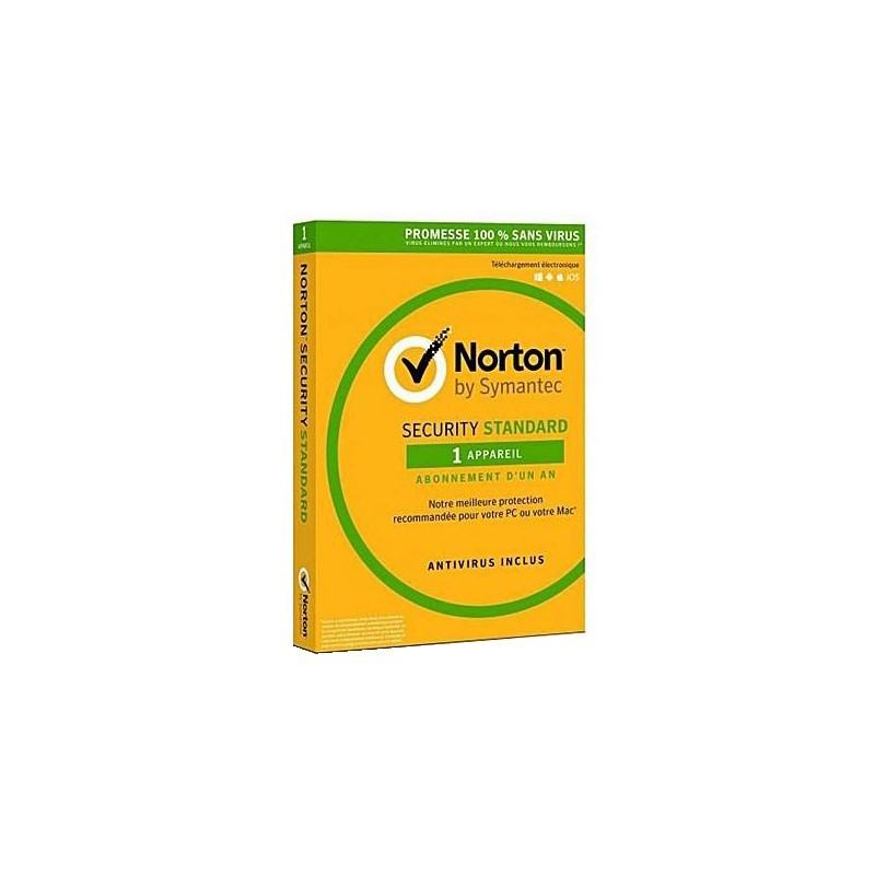 Antivirus et Sécurité  Norton  Norton Security Standard - 1An - 1PC, 1Mac ou 1appareil mobile (A143818) prix maroc