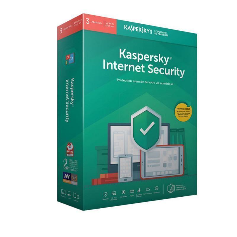 Kaspersky internet security 2019 3 Postes / 1an multi-devices (KL1939FBCFS-9SLIMMAG) (KL1939FBCFS-9SLIMMAG) - prix MAROC 